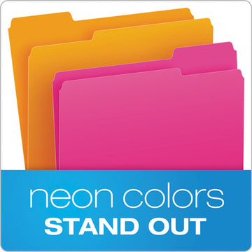 Pendaflex® Glow File Folders, 1-3-cut Tabs, Letter Size, Assorted, 24-pack freeshipping - TVN Wholesale
